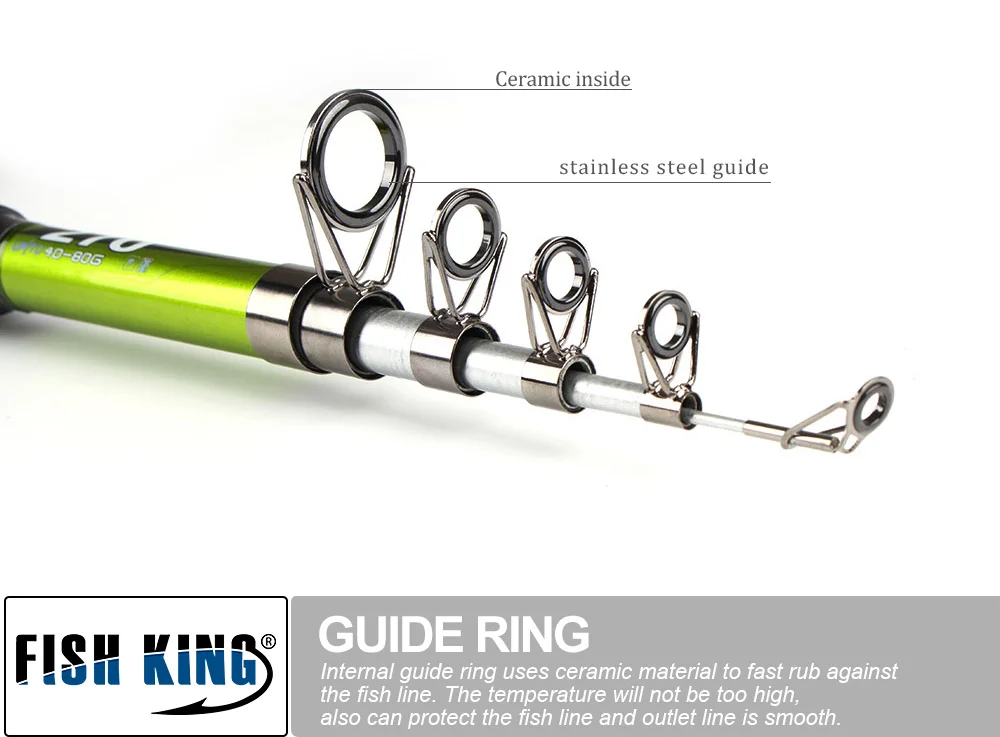 FISH KING 24T карповая удочка для ловли карпа c. W 15-150 г SECS 5 стандарт 1,5-3 м фактический вес 129-238 г Длина 45-68 см литая теле