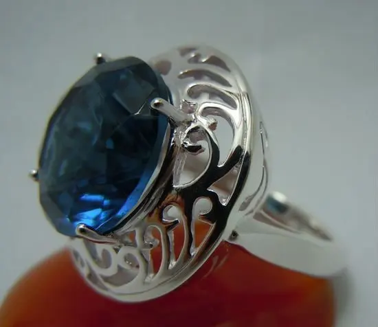 Free shipping wholesale and retail Victorian circular sapphire 925 silver rings | Украшения и аксессуары