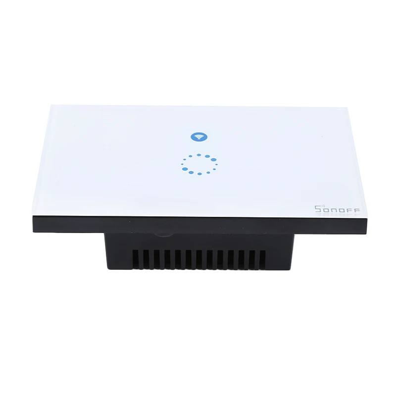 TOUCH US 1C Интеллектуальный выключатель света Sonoff T1, США, Великобритании и Европы "умный дом", совместим с Google Home, Alexa Wi-Fi RF/APP/Touch Управление настенный выключатель света 1/2/3 банды выключатель света - Комплект: TOUCH US 1C