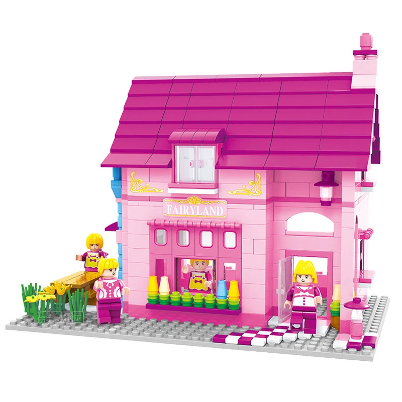 523 шт. игровой дом для девочек сборные блоки игрушки Legoingly friends City Princess вилла