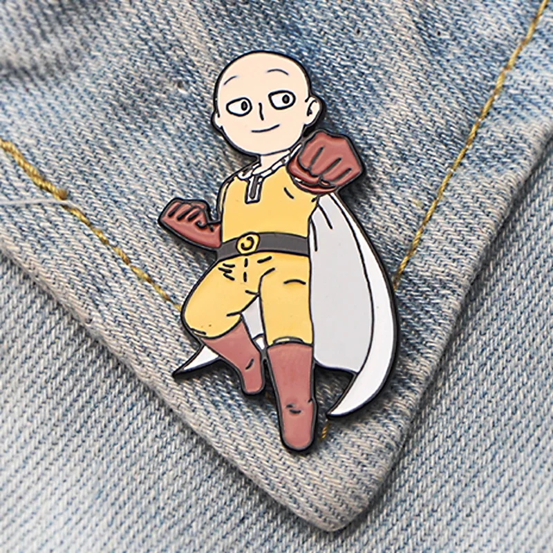 P3786 Dongmanli Аниме ONE PUNCH-MAN металлические эмалированные броши и коллекция булавок Нагрудный значок для рюкзака воротник ювелирные изделия