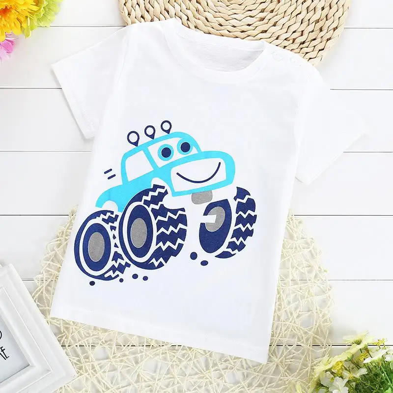 MUABABY/От 2 до 7 лет футболка с рисунком для мальчиков и девочек; мягкая дешевая повседневная одежда с короткими рукавами; модные футболки с рисунками животных для малышей