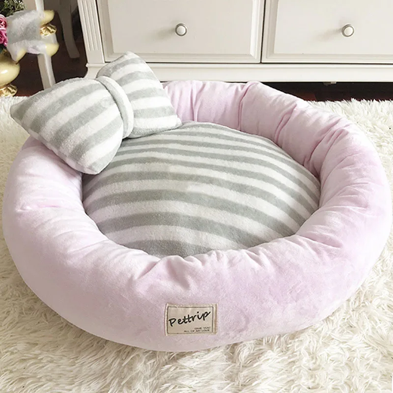 

Warm Soft Dog Beds for Small Large Dogs Pet Mat Puppy Kennel Heated Dog Bed House for Cats Nest Sleeping Cave Bed with Pillow