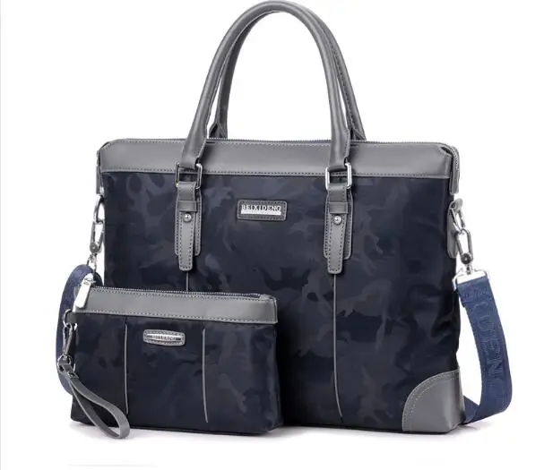 Мужской портфель sacoche homme bolso hombre, компьютерная рабочая сумка, Офисные Сумки для мужчин, деловые сумки для мужчин, сумка для ноутбука 40 - Цвет: blue L
