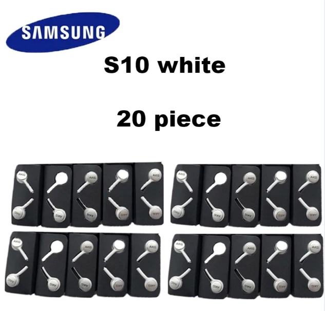 s10 white 20 piece Samsung наушники EO IG955 наушники 5/10/20 наушники-вкладыши с микрофоном провода akg гарнитура для samsung Galaxy s6 s7 s8 s9 S10 смартфон - Цвет: s10 white 20 piece