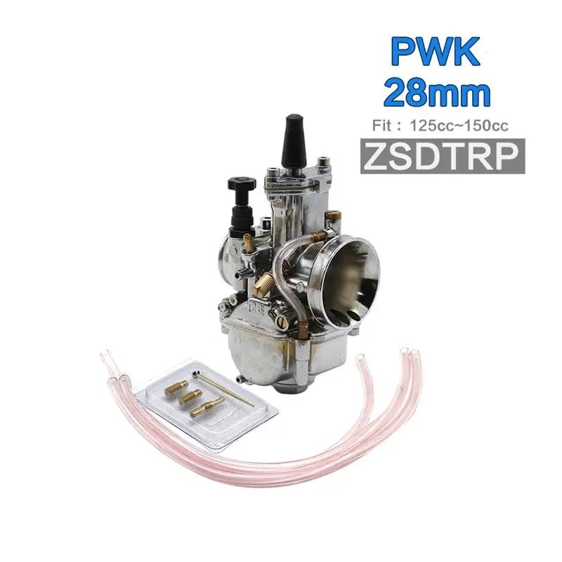 Y-28mm Alconstar-21 24 26 28 30 32 34 мм серый серебристый мотоцикл PWK Карбюратор с power Jet Carb для 2 T/4 T двигатель для Kawasaki KTM EXC - Цвет: Y-28mm