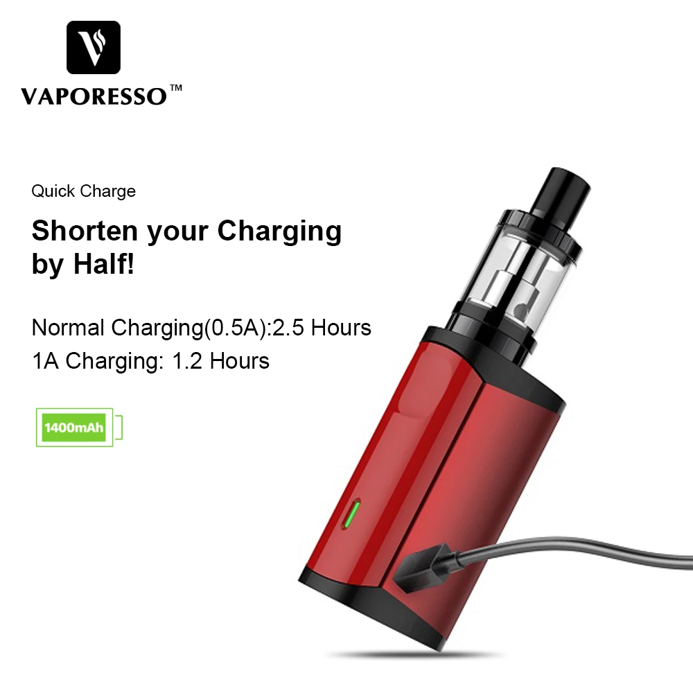 Vaporesso Drizzle Fit Starter Vape Kit 40 Вт коробка мод 1400 мАч встроенный аккумулятор с 1 8 мл бак и