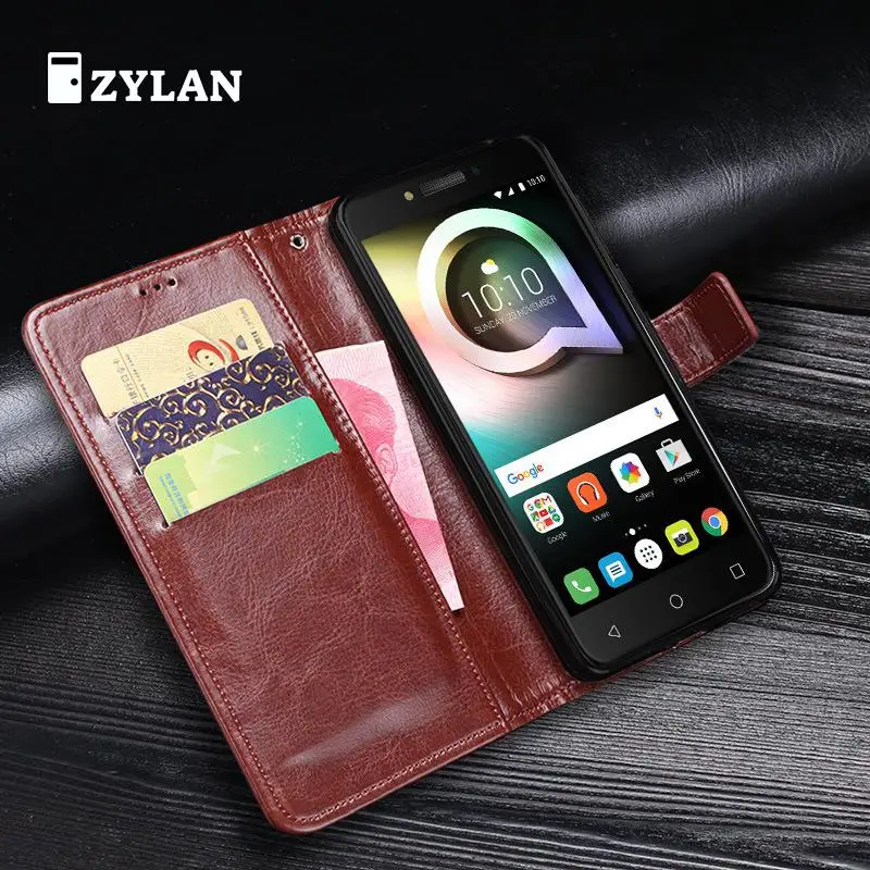 ZYLAN для Alcatel Shine Lite 5 0 дюймов чехол бумажник стиль кожа защитная задняя крышка 5080x и