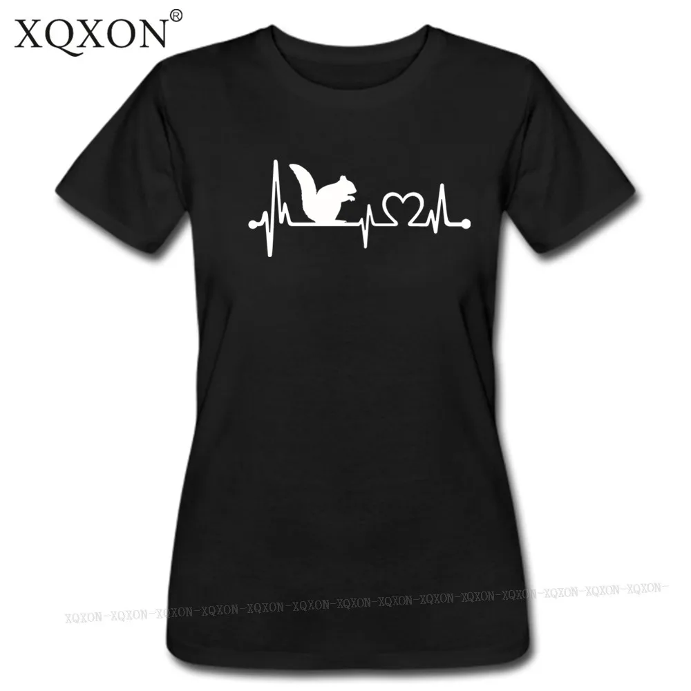 XQXON 2019 новый дизайн Высококачественная женская футболка с принтом белки