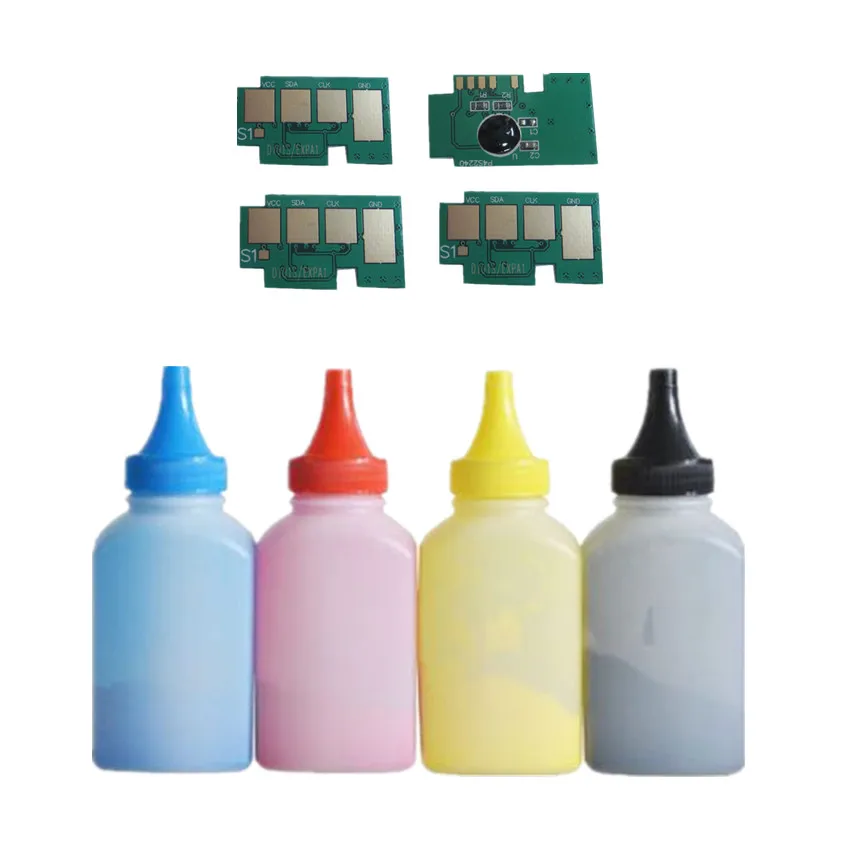 

4 x Refill Color toner Powder + 4 chip CLT-504S clt504s toner cartridge for Samsung CLP-415N CLP-415NW CLP-470 C1810W C1860FW