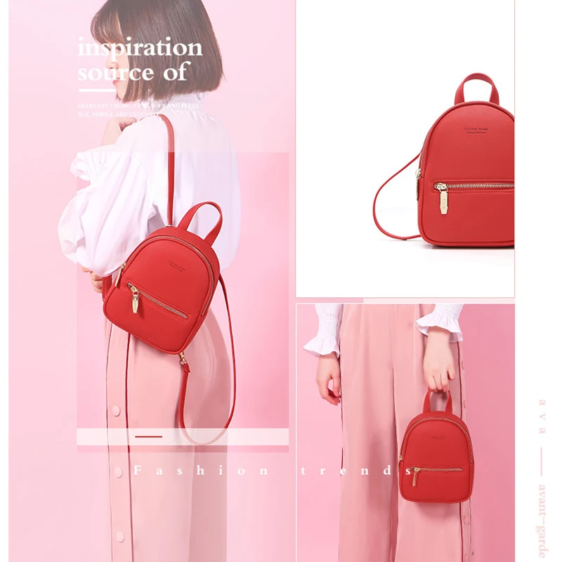 FGGS-Новый Дизайнерский Модный женский рюкзак мини Мягкий пресс