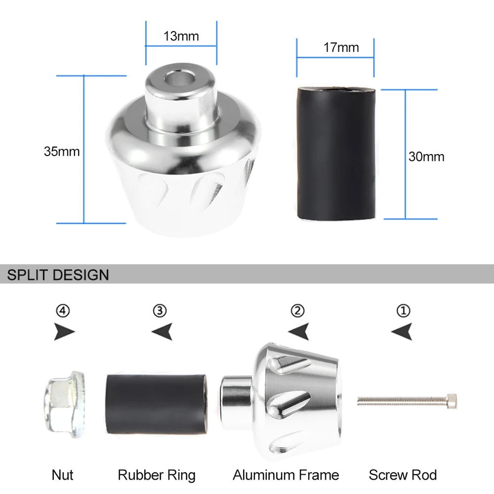 4 цвета 1 пара универсальных Мотоцикл ATV Алюминий наконечники велосипедного руля