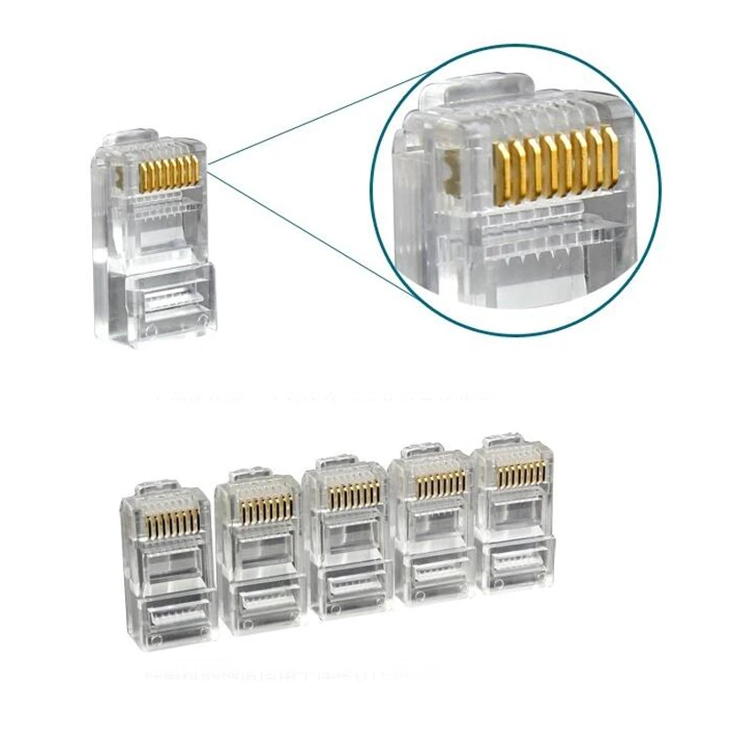 5 шт. кабель Ethernet с хрустальной головкой RJ45 UTP RJ 45 Conector CAT5e сетевой цифровые кабели