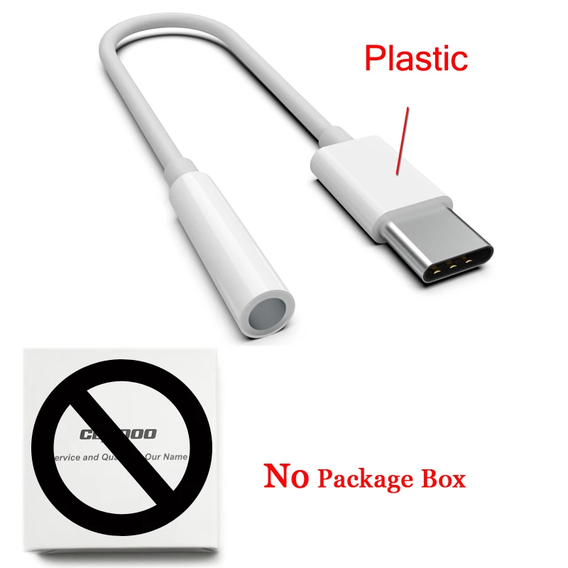 Usb type C до 3,5 мм адаптеры для мобильных телефонов type-C кабель для зарядки Aux аудио адаптер для Xiaomi наушники huawei - Цвет: White