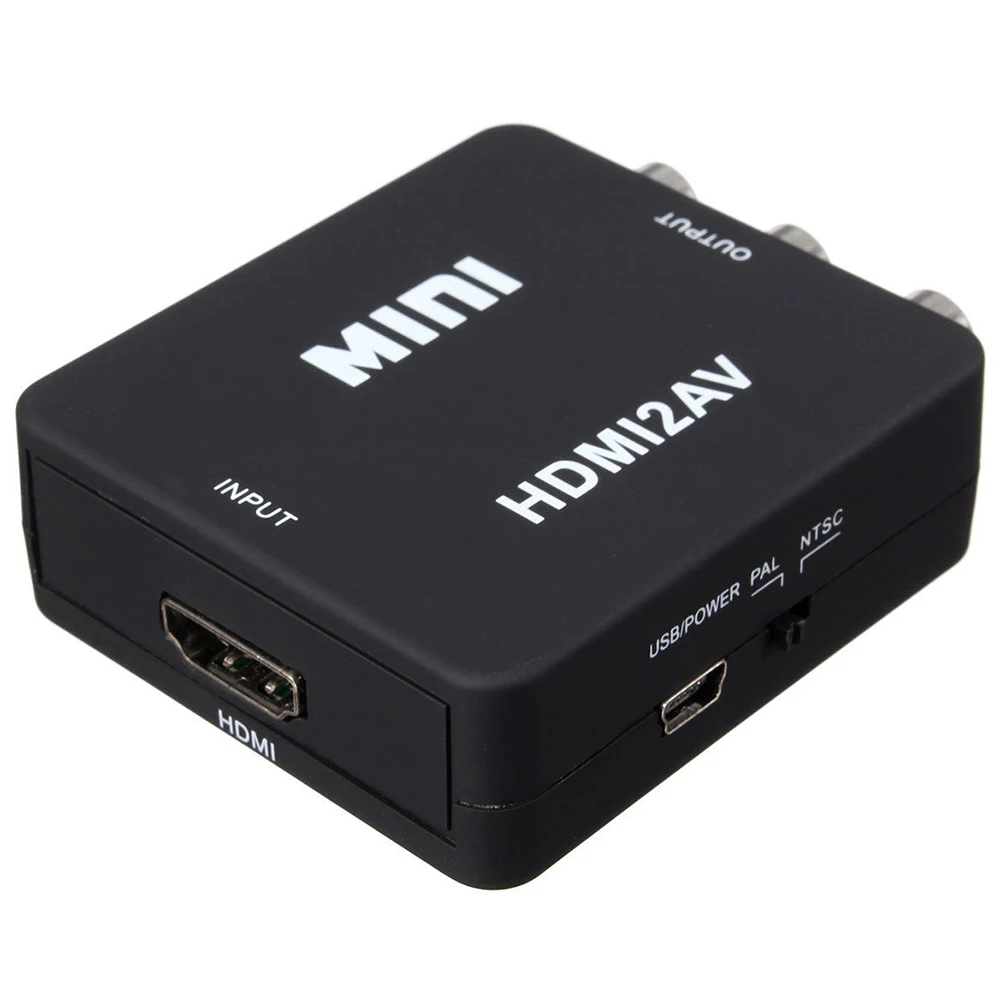 Мини HDMI к RCA композитный видео аудио AV адаптер преобразователь 720P 1080P | Лампы и