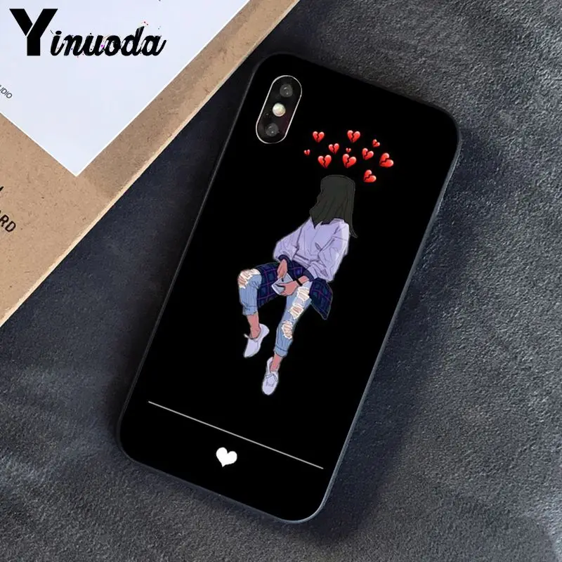 A11 Yinuoda разбитое сердце новое поступление черный чехол для телефона iPhone 8 7 6 6S 6Plus X XS MAX 5 5S SE XR 10 Чехол - Цвет: A11