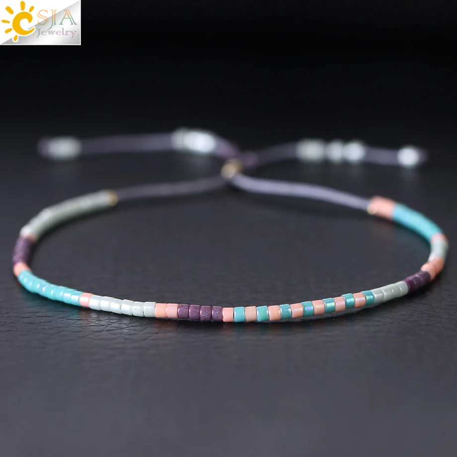 Csja 2019 Новинка Boho Bijoux Femme Miyuki ювелирные изделия многоцветные бусины Delica браслеты