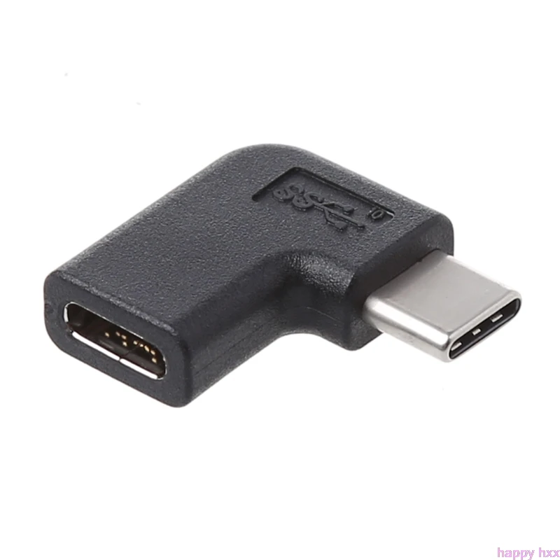 90 градусов правый угол USB 3 1 Тип C папа к женскому USB-C адаптер конвертер |
