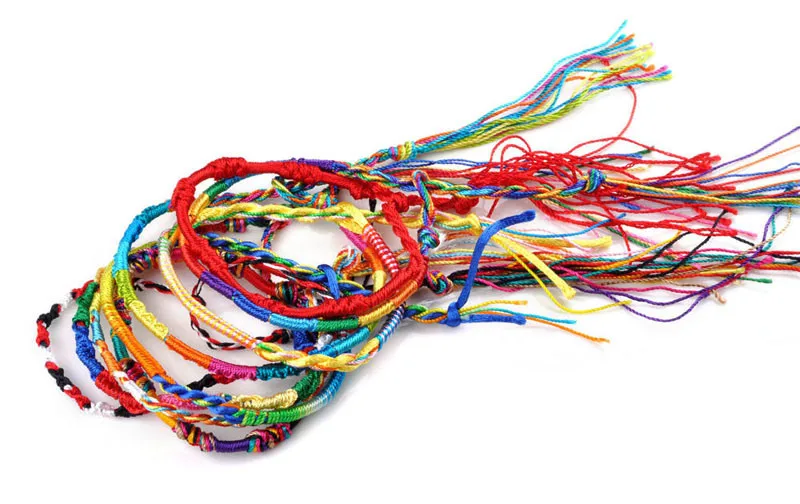 Браслеты 50 шт. оптовая продажа ювелирных изделий плетеные нити шнуры ручная