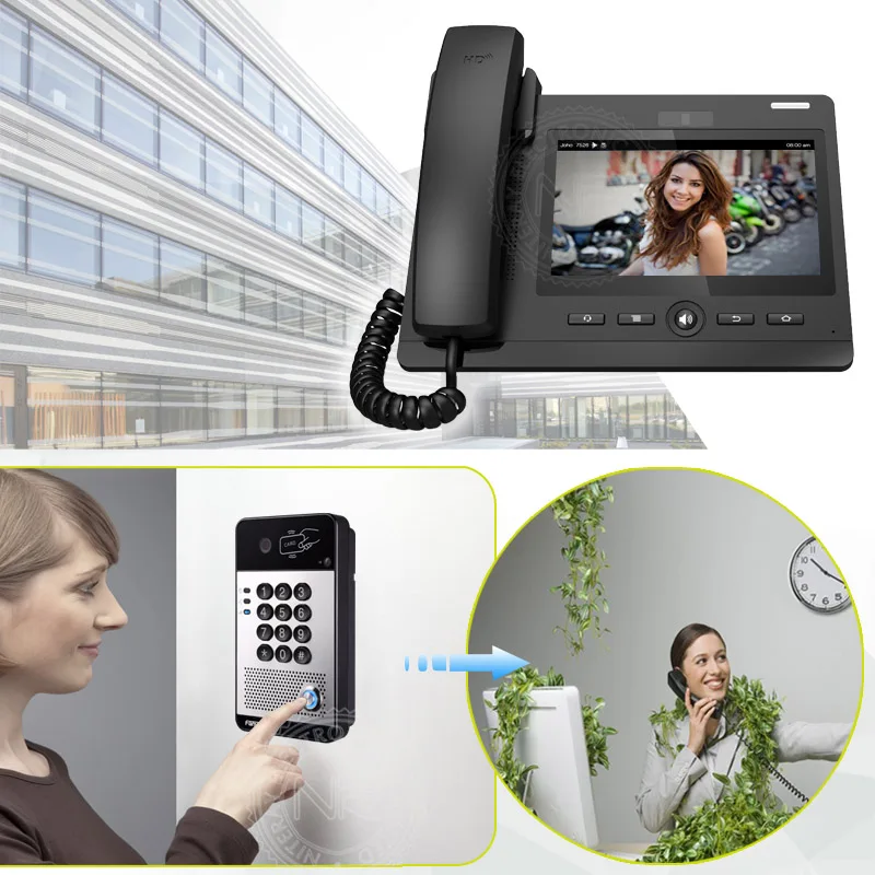 Умный видеодомофон voip для отеля/офиса/квартиры водонепроницаемый домофон с
