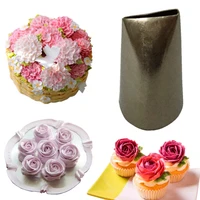 1pcs stainless steel rose petal piping icing nozzle cake decorating tip metal cream tips cake cream decoration pastry tools 124r