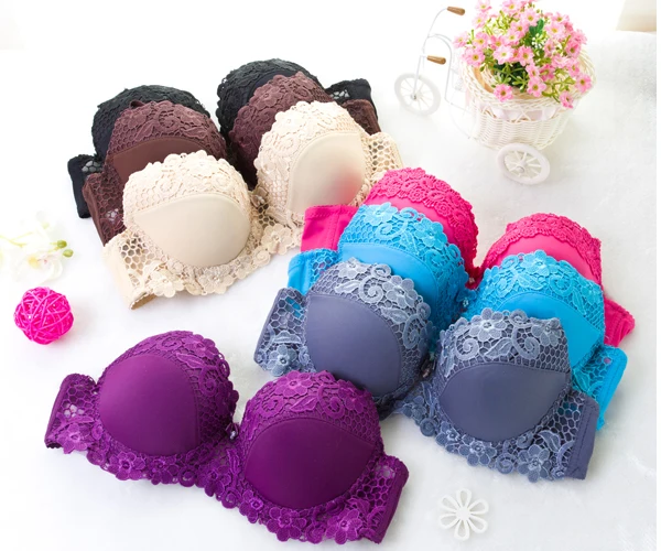 313Factory direct push dozen color polyester breathable sexy bra care gather shipping | Женская одежда