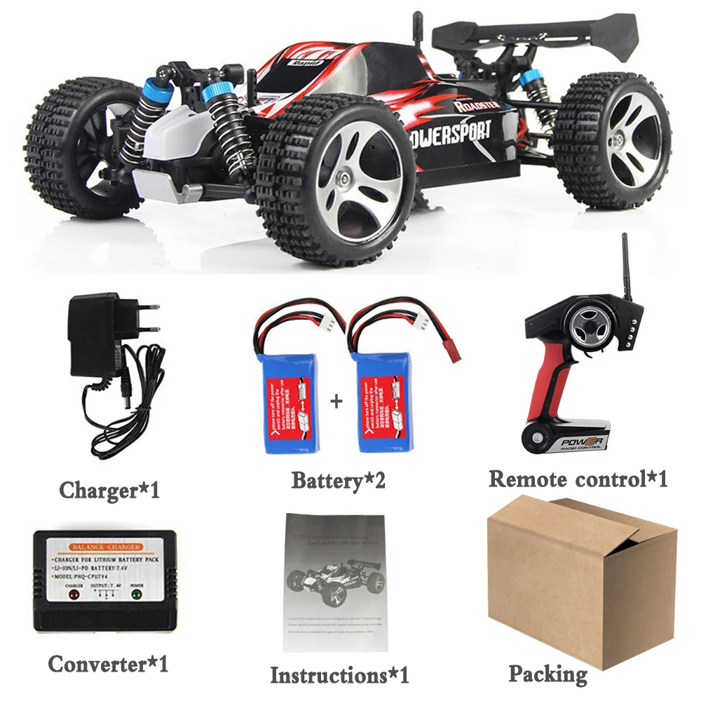 NO Color Box Wltoys 2,4 GHz 4WD RC гоночный автомобиль с дистанционным управлением электрическая игрушка viechle машина высокая скорость 45 км/ч Подарочные игрушки для мальчика - Цвет: NO Color Box