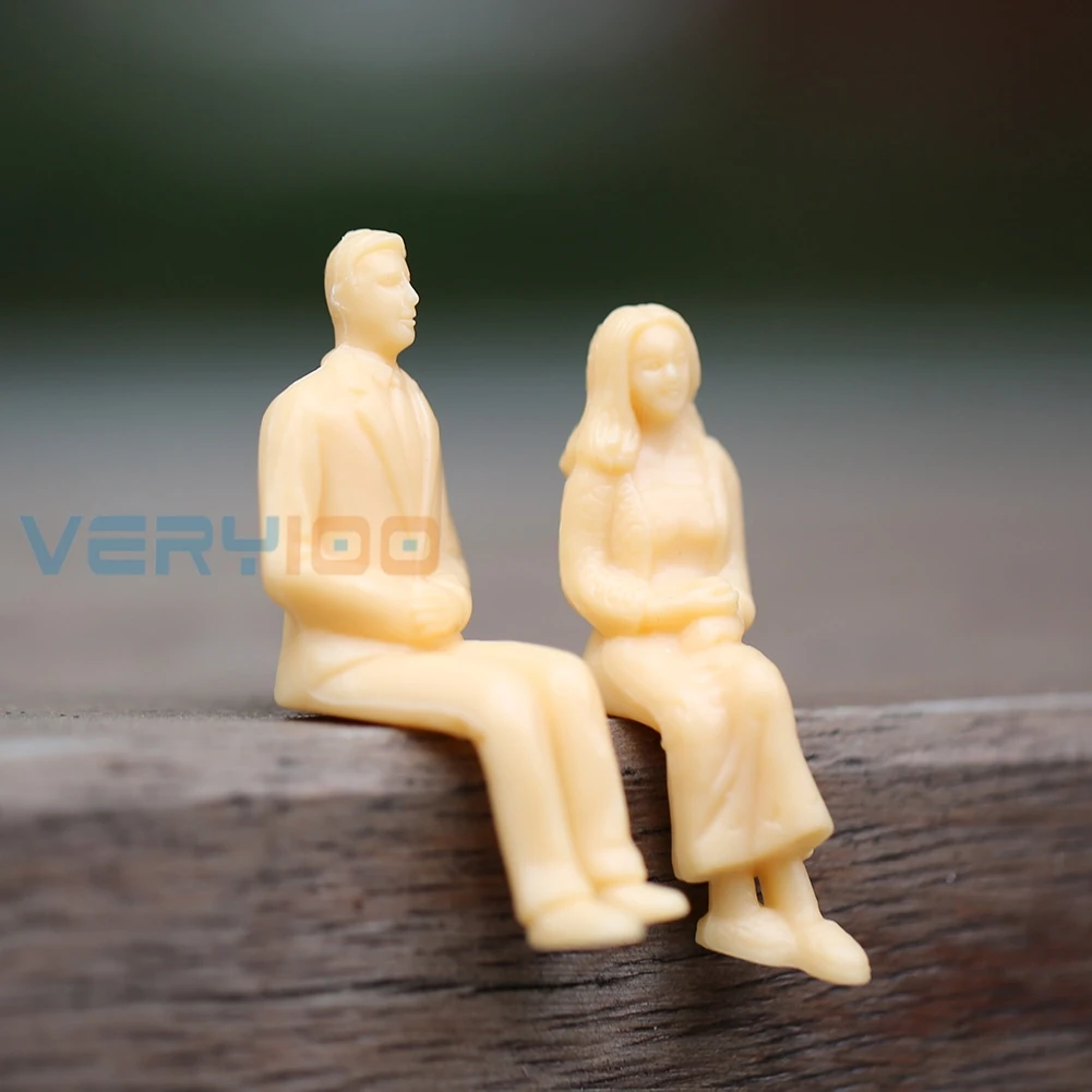 20 шт. G масштаб рисунках 1:25 все Сидящая Неокрашенный люди модель BurlyWood Цвет