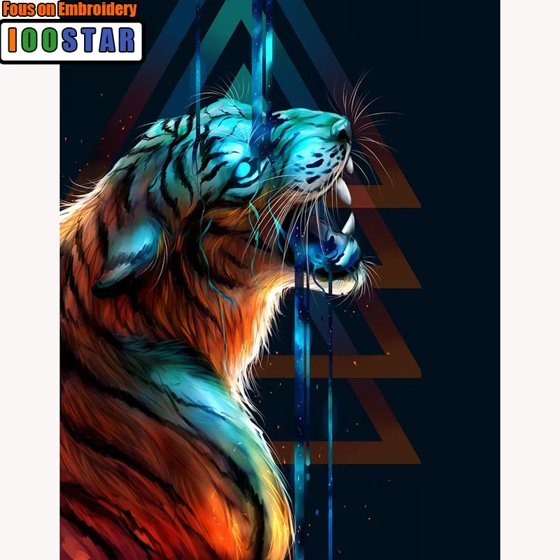 

5D алмазная живопись «сделай сам», вышивка крестиком, Воющий тигр, животные, полный квадрат/круглый стразы, картина, алмазная вышивка, домашн...