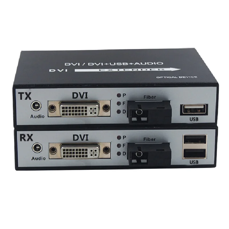 Преобразователь DVI в оптоволоконный 1080P волоконно оптический видео удлинитель