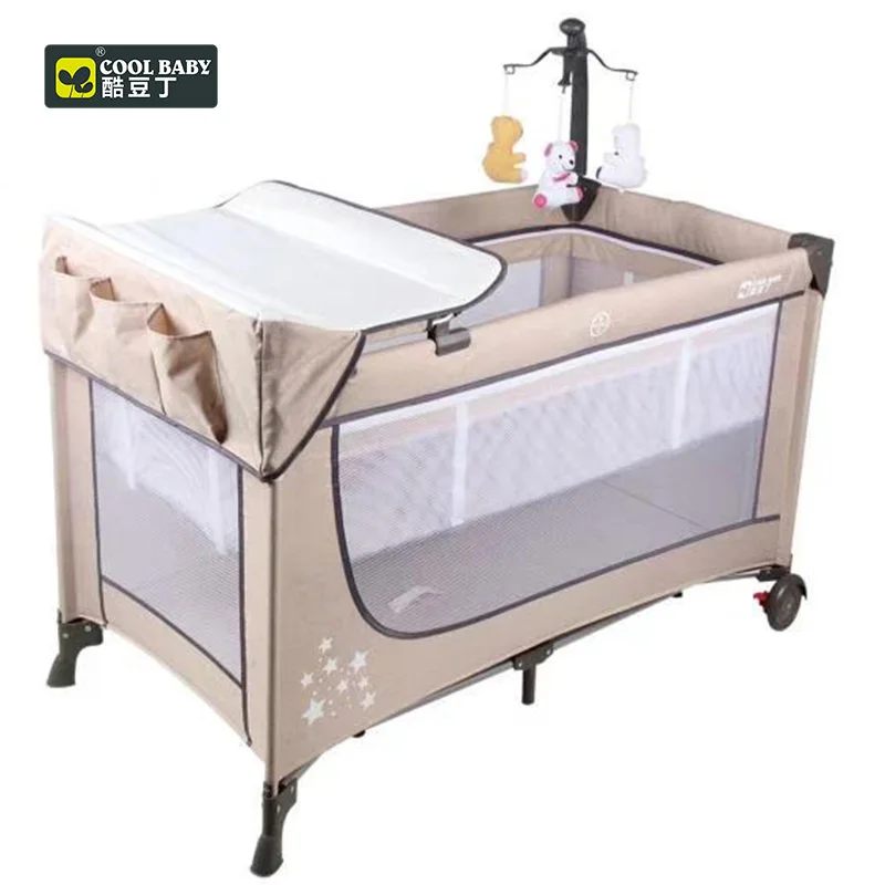 Coolbaby детская кровать с забором кроватка высокого качества складная легко носить