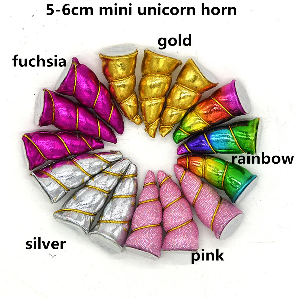 50 pcs / lot 5cm mini Unicorn Horns headband Girls Kids Felt Padded horns Hair Accessories DIY Party | Аксессуары для одежды