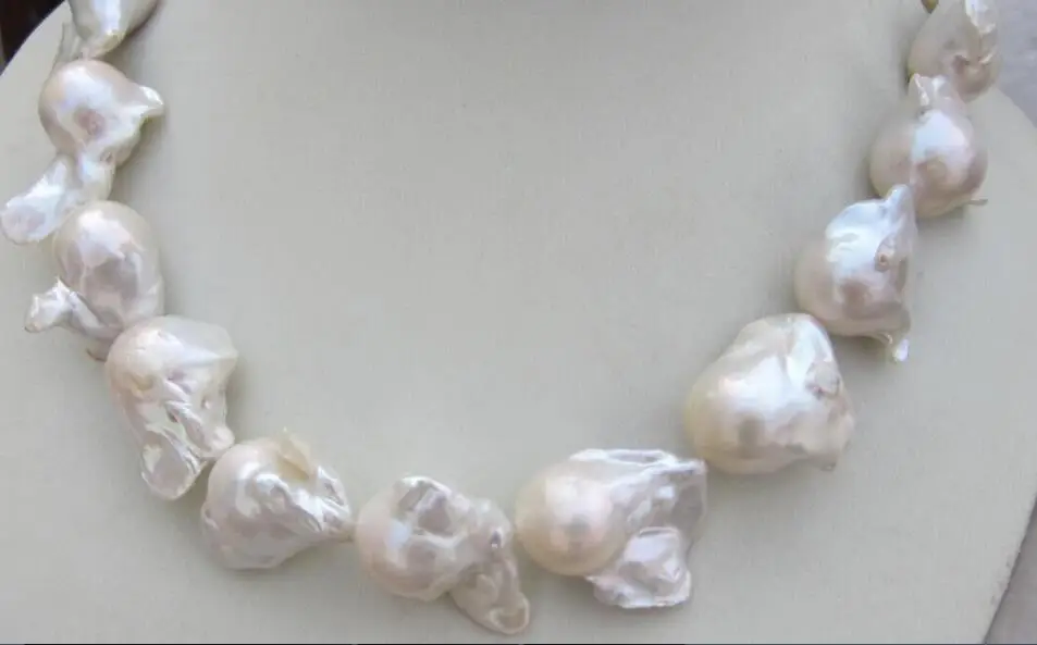 Ожерелье с жемчугом в стиле барокко 18 дюймов 16 24 мм|earrings set|pearl earring necklace setearring set |