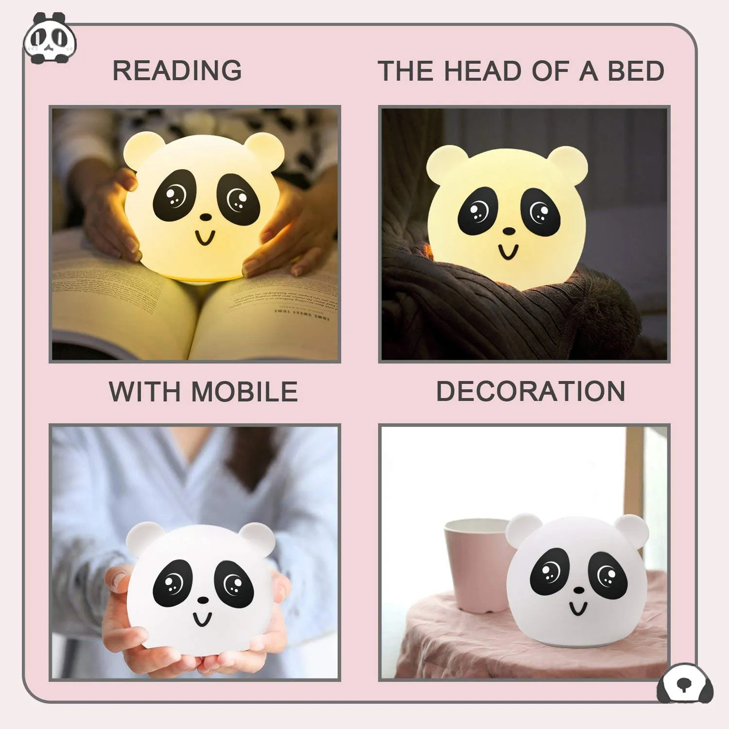 SHGO Baby Tap ночник панда 7 цветов светодиодный для детей режимы сенсорного типа usb