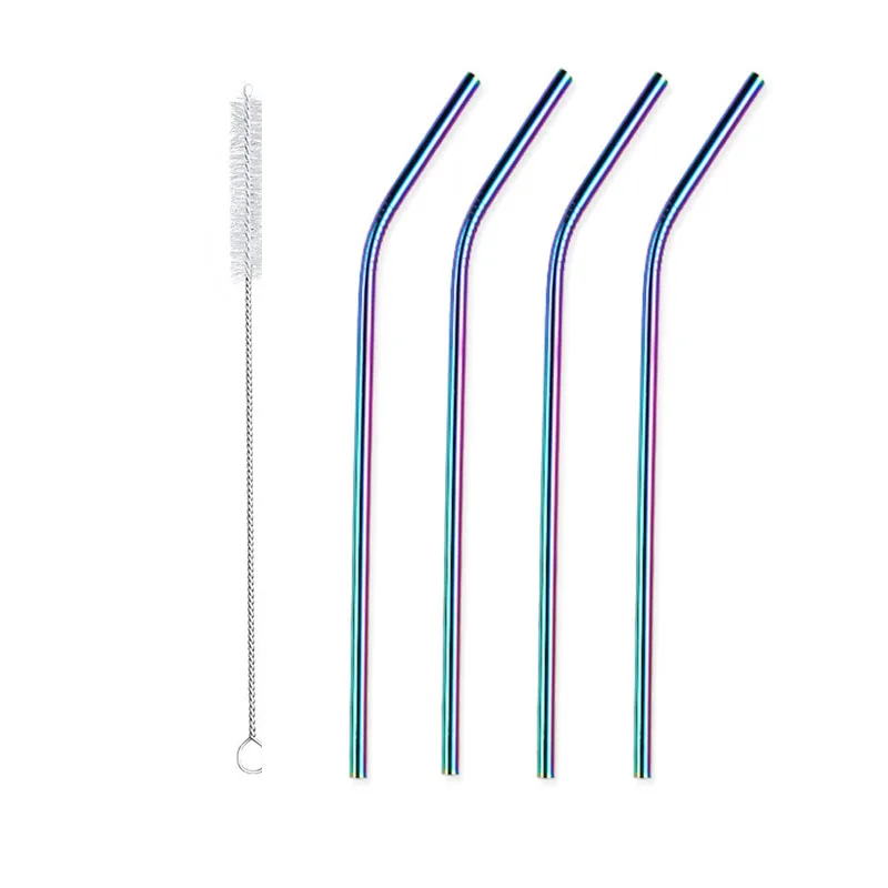 Многоразовые соломинки из нержавеющей стали Экологичные металлические для