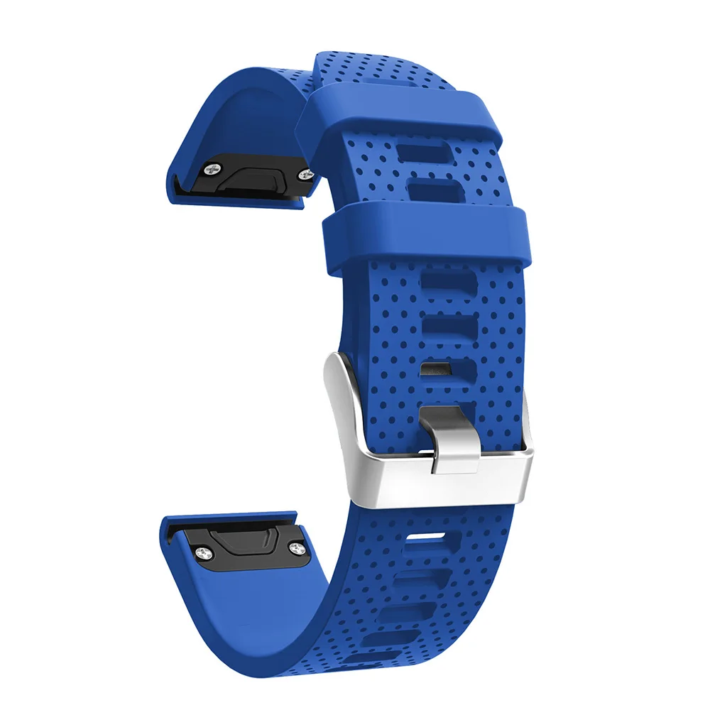 Pin blue 26 22 20 мм ремешок для часов Garmin Fenix 5X5 5S 3 3HR D2 S60 gps часы быстросъемные силиконовые Easyfit ремешок - Цвет: Pin blue