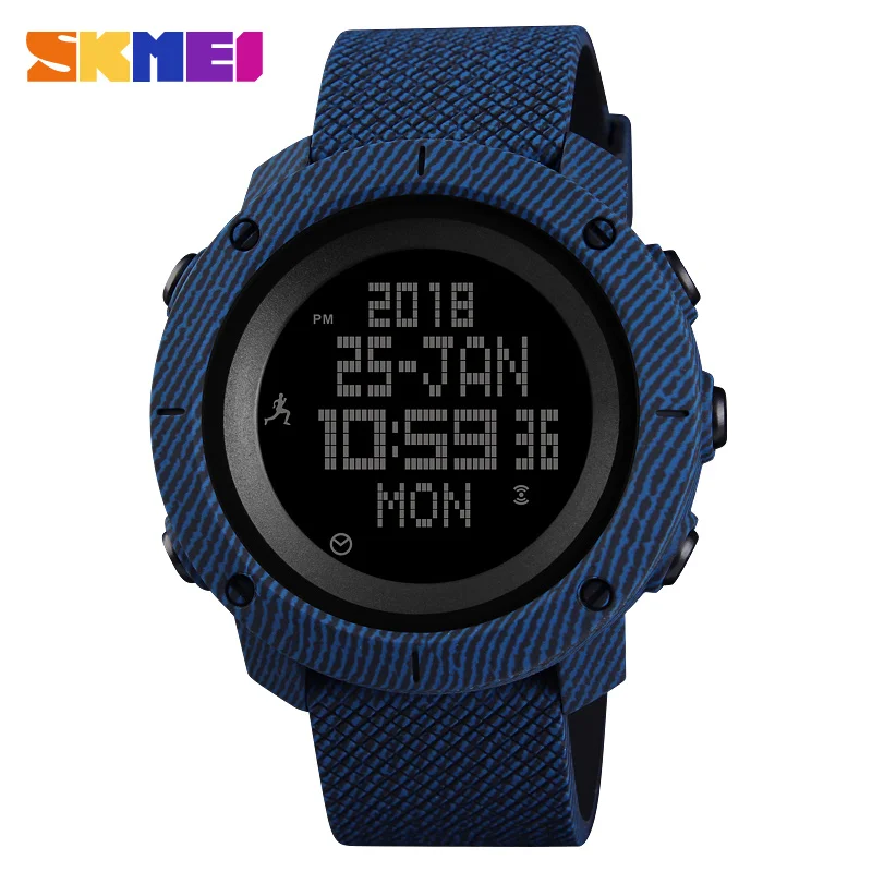 Blue(Black) SKMEI компасы спортивные часы для мужчин и женщин 5 бар водонепроницаемые уличные военные цифровые наручные часы шагомер калории Relogio Masculino - Цвет: Blue(Black)