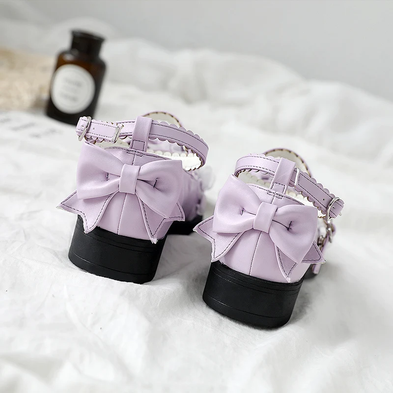 

Princess tea party sweet lolita shoes vintage round head low heel cosplay women shoes cute lace bwoknot kawaii shoes loli cos
