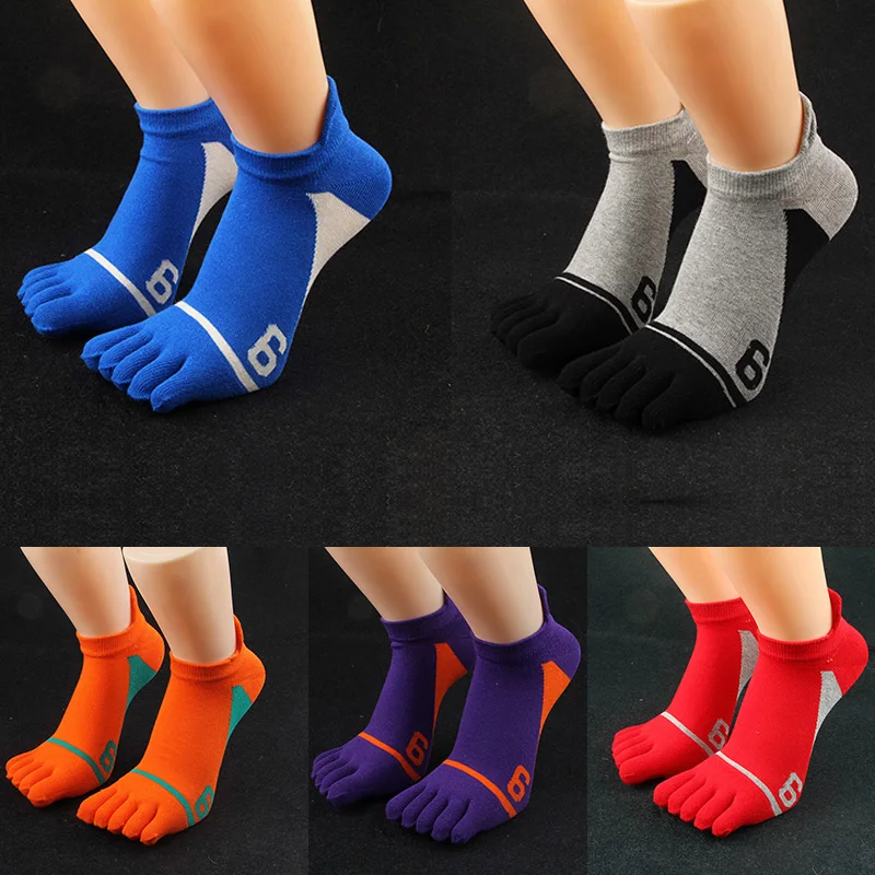 5 пар новых людей носки хлопок пять пальцев Повседневное Дышащие с пальцами Calcetines