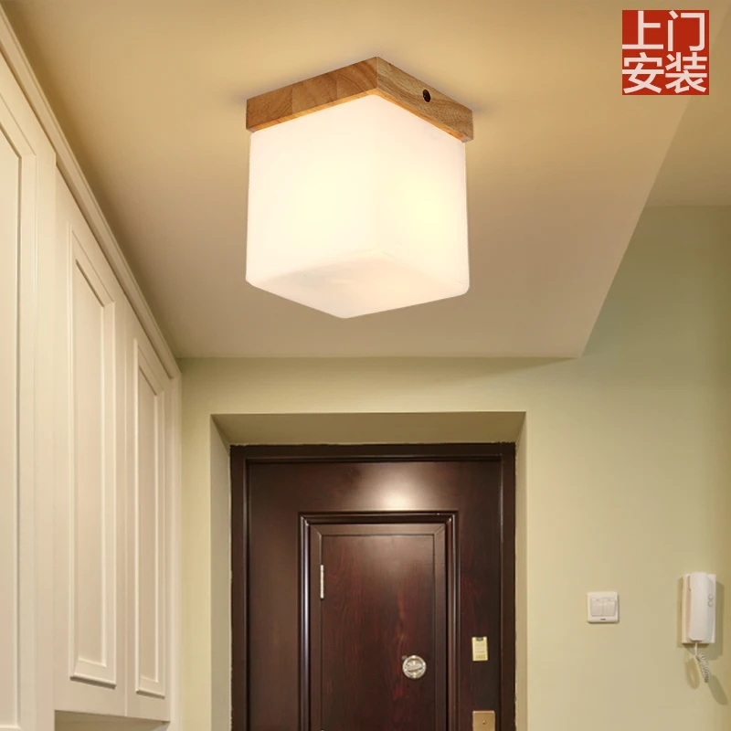 Квадратный круглый светодиодный Простой сенсорный деревянный стеклянный