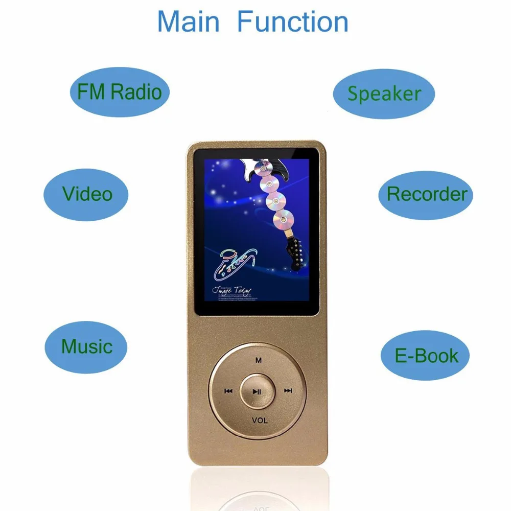 2018 музыка скачать бесплатно MP3 плеер 8 GB Динамик 1 ''HD Экран M280 Спорт