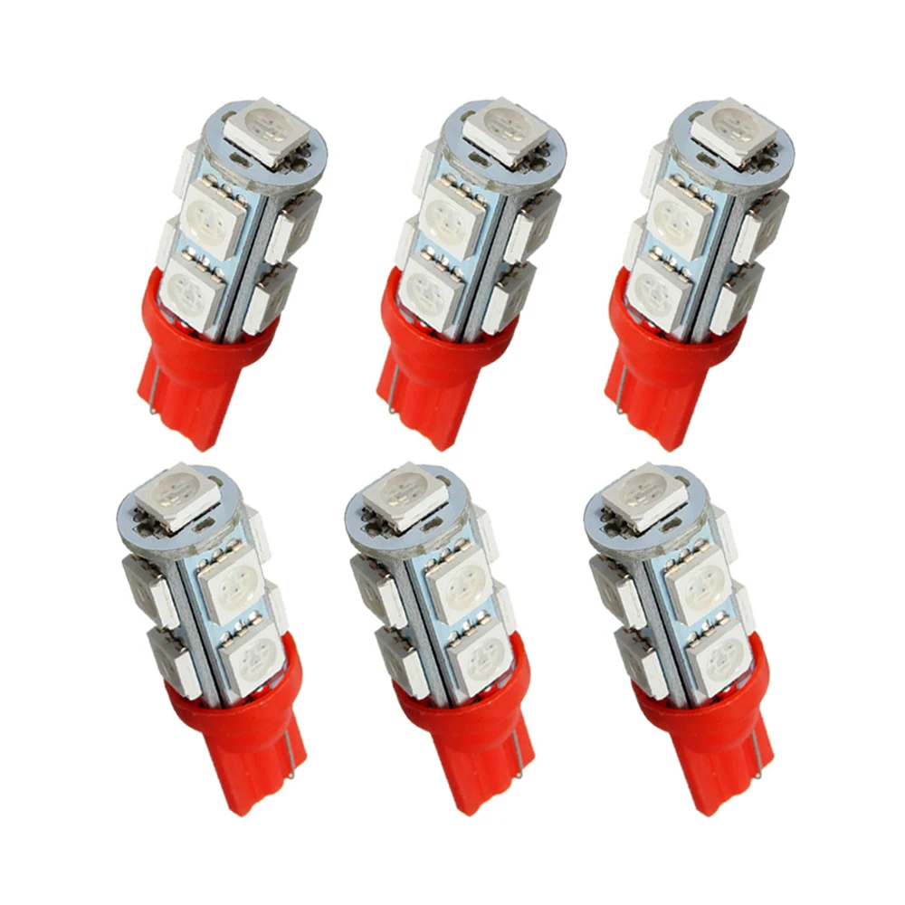 YSY 200 шт. T10 9SMD 5050 9LED автомобиль 194 168 192 W5W 12В автомобильные лампы светодиодные лампы клиновидная головка свет 9 SMD огни