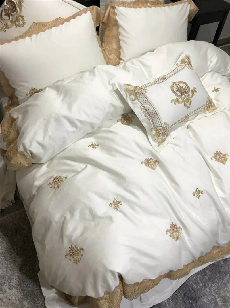 Новинка 2018 роскошный кружевной комплект пододеяльников стандартного размера с