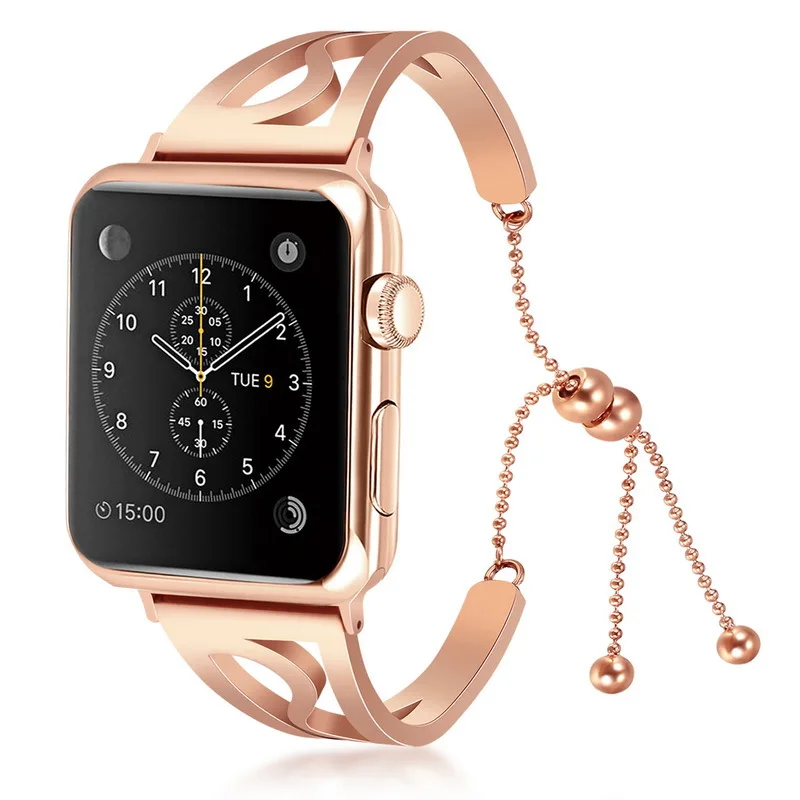 Женский ремешок для часов Apple watch band 38 мм 42 мм 40 мм 44 мм, браслет из нержавеющей стали для ремешок для часов аpple iWatch Series 4 3 2 1