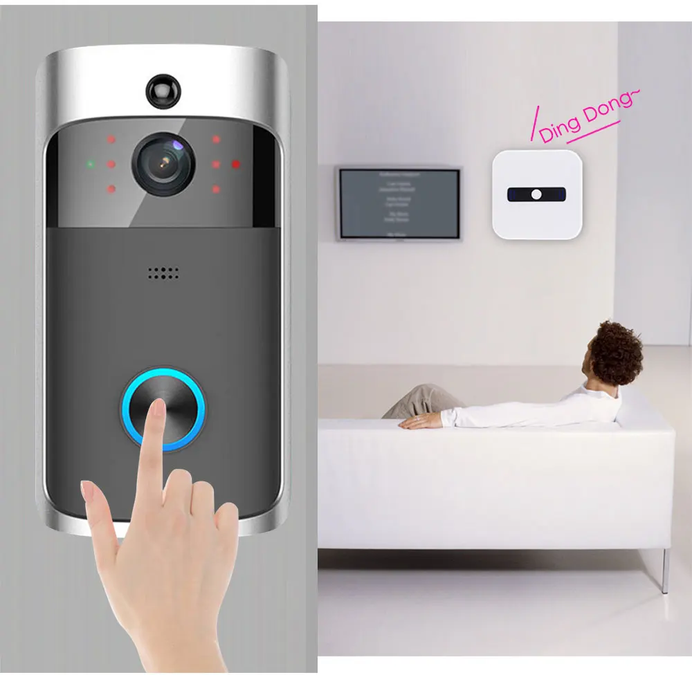 Дверной Звонок камера 1080P видео домофон wifi телефон дверной звонок wifi дверной звонок для квартиры ИК сигнализация беспроводная домашняя безопасность ip-камера