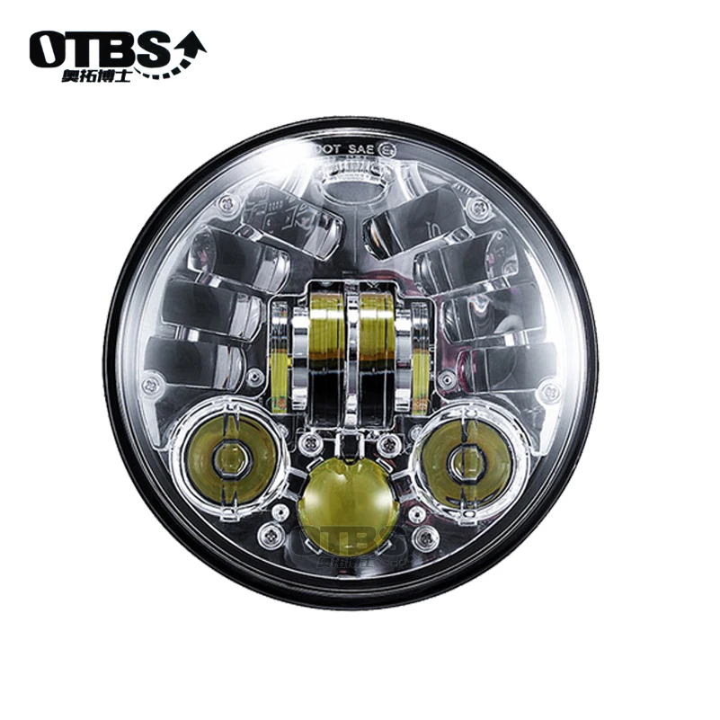 5,7" светодиодные фары 5 3/4 дюймов проектор мото фары для harley sportster Dyna, Softail, супер Glide мотоцикл фары DRL