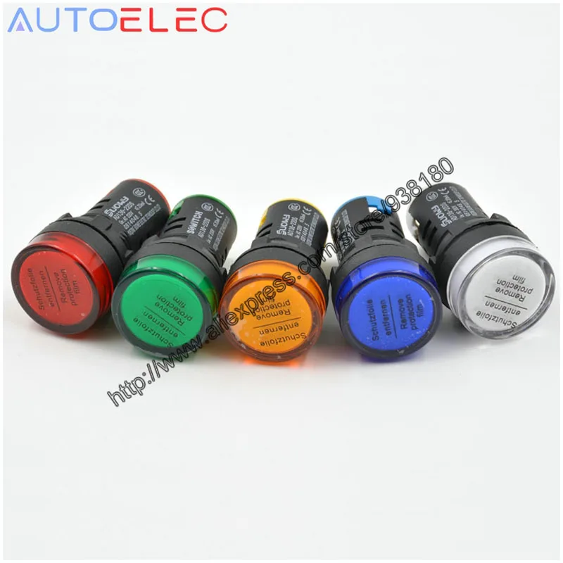 Светодиодный индикатор питания 50 шт. светодиодный 5 цветов для шкафа