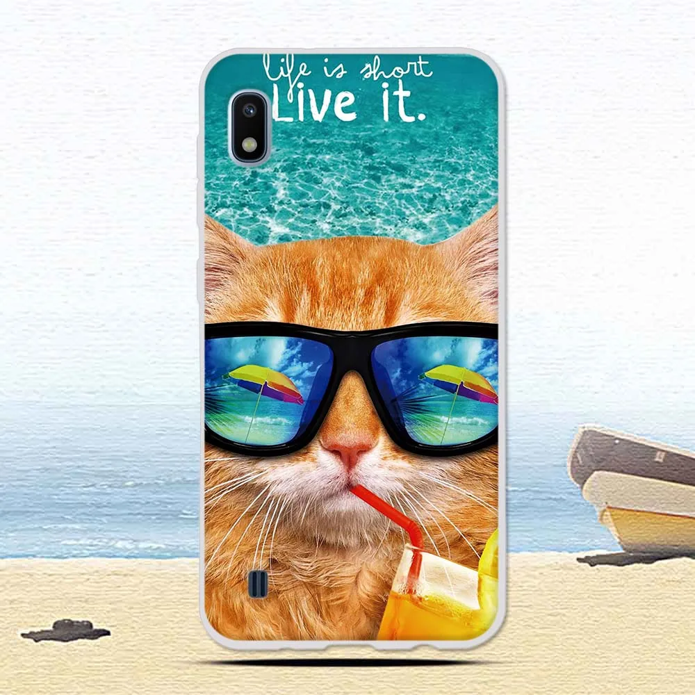 Роскошный чехол для samsung Galaxy A10 A 10, мягкий силиконовый чехол из ТПУ с милым рисунком, защитный чехол для телефона, чехол s Fundas Coque