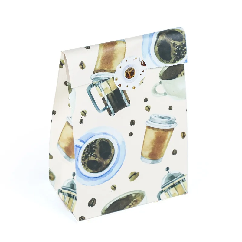 3 шт. пакет из крафт-бумаги для выпечки упаковки продуктов питания рождественский