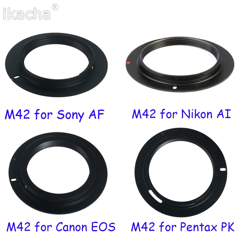 

10pcs M42 Metal Lens Adapter Screw Mount Lens Ring to For Canon EOS for Nikon AI for Sony AF for Pentax PK Camera Accessories